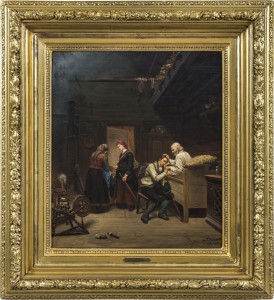 1851 Olje på plate 60 x 52 cm