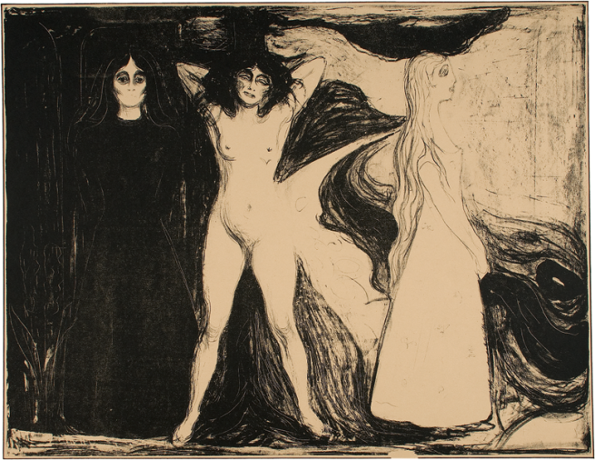 The Gundersen Collection er en imponerende samling av kunst og norske bondeantikviteter. Store deler av samlingen er stilt ut på hotellet Vestlia Resort i fjellbygda Geilo, Norge. The Gundersen Collection har også Norges viktigste private samling med grafikk av Edvard Munch. Ikke minst flere håndkolorerte grafiske verk. Her ser vi "Kvinnen i tre stadier"