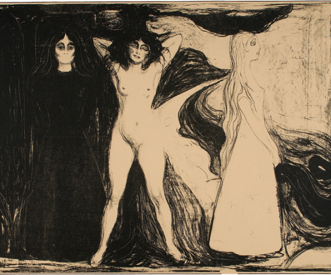 The Gundersen Collection er en imponerende samling av kunst og norske bondeantikviteter. Store deler av samlingen er stilt ut på hotellet Vestlia Resort i fjellbygda Geilo, Norge. The Gundersen Collection har også Norges viktigste private samling med grafikk av Edvard Munch. Ikke minst flere håndkolorerte grafiske verk. Her ser vi "Kvinnen i tre stadier"