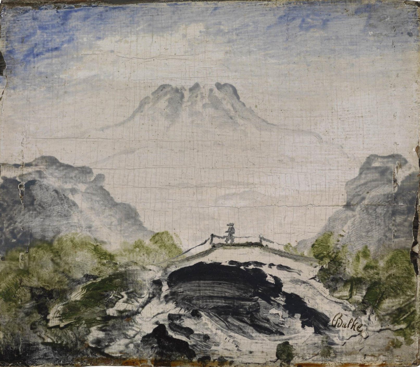 The Gundersen Collection er en imponerende samling av kunst og norske bondeantikviteter. Store deler av samlingen er stilt ut på hotellet Vestlia Resort i fjellbygda Geilo, Norge. The Gundersen Collection har også Norges viktigste private samling med grafikk av Edvard Munch. Ikke minst flere håndkolorerte grafiske verk. Her ser vi Peder Balke, "Den gamle broen". Olje på plate, 10x12 cm. Signert nede til høyre: Balke.