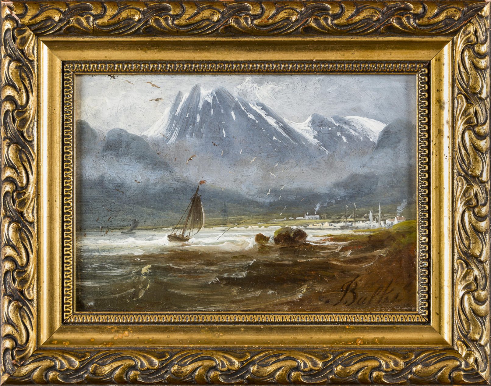 The Gundersen Collection er en imponerende samling av kunst og norske bondeantikviteter. Store deler av samlingen er stilt ut på hotellet Vestlia Resort i fjellbygda Geilo, Norge. The Gundersen Collection har også Norges viktigste private samling med grafikk av Edvard Munch. Ikke minst flere håndkolorerte grafiske verk. Her ser vi Peder Balke, Havnen i Skjervøy. Olje på lerret, 12x17,5 cm.