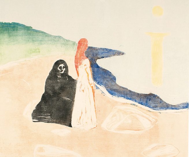 The Gundersen Collection er en imponerende samling av kunst og norske bondeantikviteter. Store deler av samlingen er stilt ut på hotellet Vestlia Resort i fjellbygda Geilo, Norge. The Gundersen Collection har også Norges viktigste private samling med Munch-grafikk. Ikke minst flere håndkolorerte grafiske verk. Her ser vi Edvard Munch, "To kvinner ved stranden"