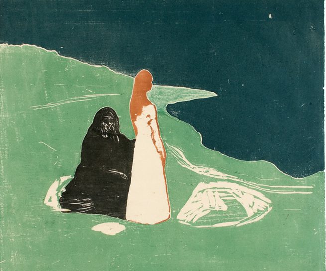 The Gundersen Collection er en imponerende samling av kunst og norske bondeantikviteter. Store deler av samlingen er stilt ut på hotellet Vestlia Resort i fjellbygda Geilo, Norge. The Gundersen Collection har også Norges viktigste private samling med Munch-grafikk. Ikke minst flere håndkolorerte grafiske verk. Her ser vi Edvard Munch, "To kvinner ved stranden"