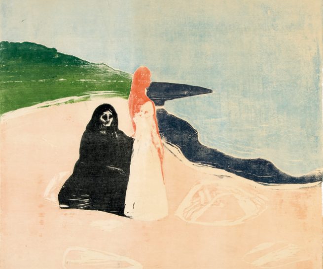 The Gundersen Collection er en imponerende samling av kunst og norske bondeantikviteter. Store deler av samlingen er stilt ut på hotellet Vestlia Resort i fjellbygda Geilo, Norge. The Gundersen Collection har også Norges viktigste private samling med Munch-grafikk. Ikke minst flere håndkolorerte grafiske verk. Her ser vi Edvard Munch, "To kvinner ved stranden"