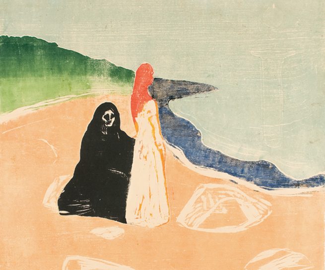 The Gundersen Collection er en imponerende samling av kunst og norske bondeantikviteter. Store deler av samlingen er stilt ut på hotellet Vestlia Resort i fjellbygda Geilo, Norge. The Gundersen Collection har også Norges viktigste private samling med Munch-grafikk. Ikke minst flere håndkolorerte grafiske verk. Her ser vi Edvard Munch, "To kvinner ved stranden"