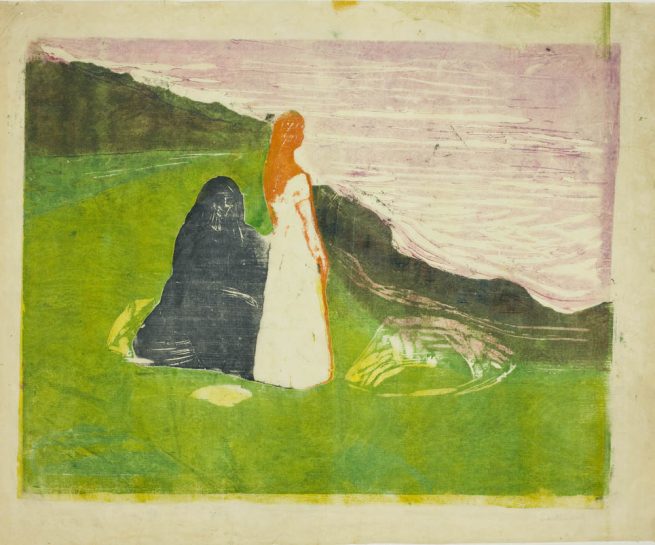 The Gundersen Collection er en imponerende samling av kunst og norske bondeantikviteter. Store deler av samlingen er stilt ut på hotellet Vestlia Resort i fjellbygda Geilo, Norge. The Gundersen Collection har også Norges viktigste private samling med Munch-grafikk. Ikke minst flere håndkolorerte grafiske verk. Her ser vi Edvard Munch, "To kvinner ved stranden"